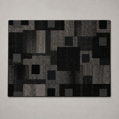 Nordic Geometric Area Rug in room