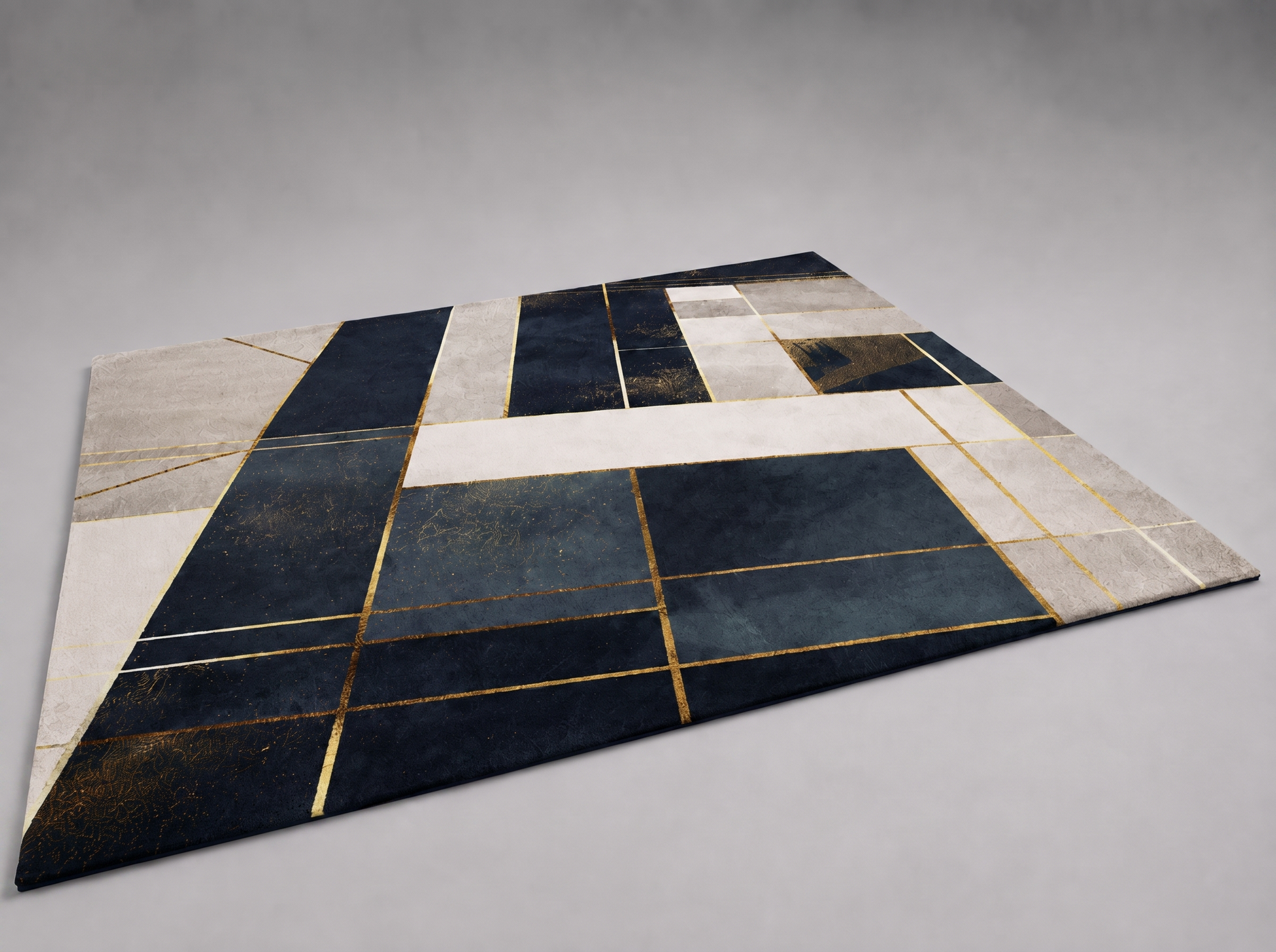 Abstract Mosaic Area Rug in room