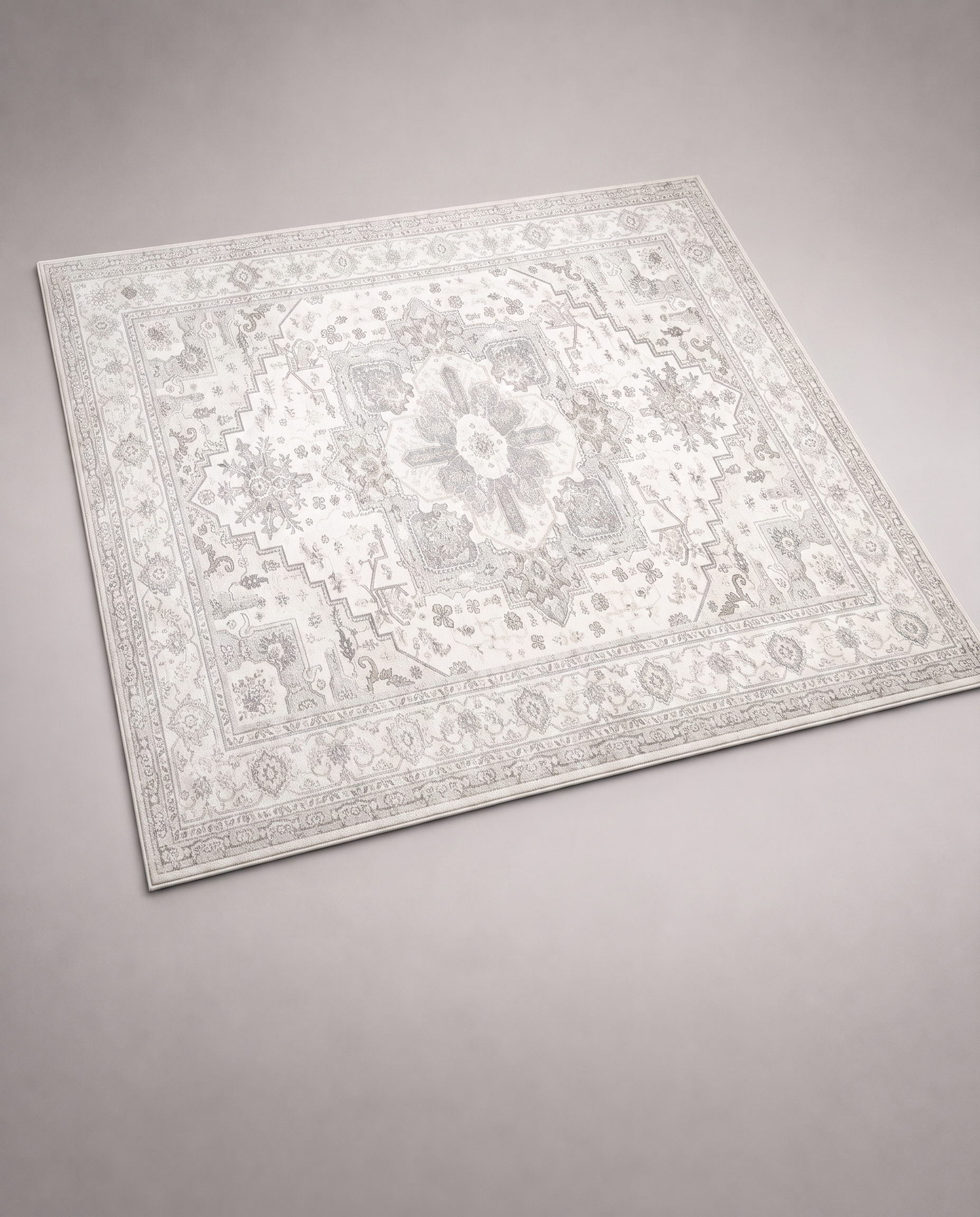Boho Geometric Area Rug in room