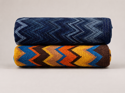Zigzag Knit Throw Blanket