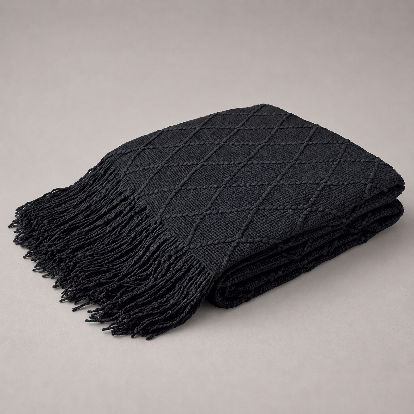 Diamond Knit Throw Blanket