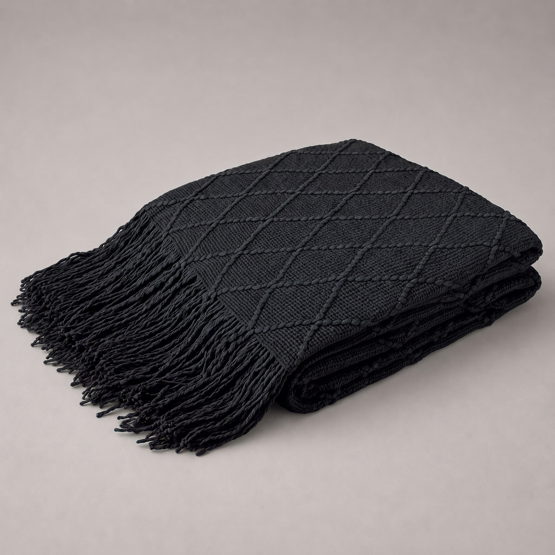 Diamond Knit Throw Blanket