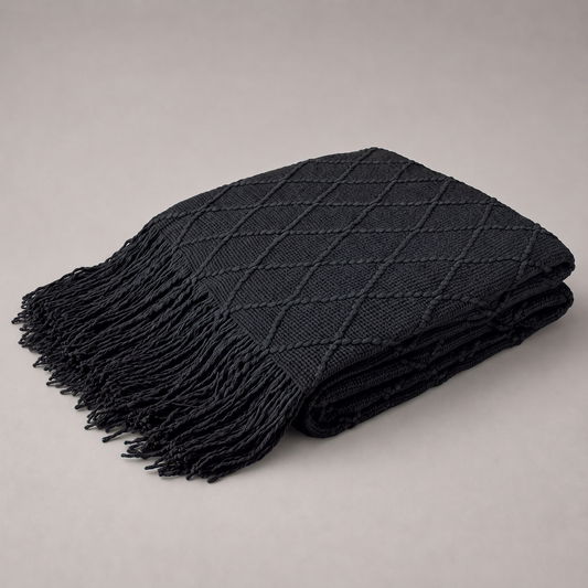Diamond Knit Throw Blanket